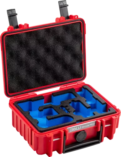 B&W Outdoor Cases BW Outdoor Case Type 500 for DJI Osmo Pocket 3 Creator Combo, Red
