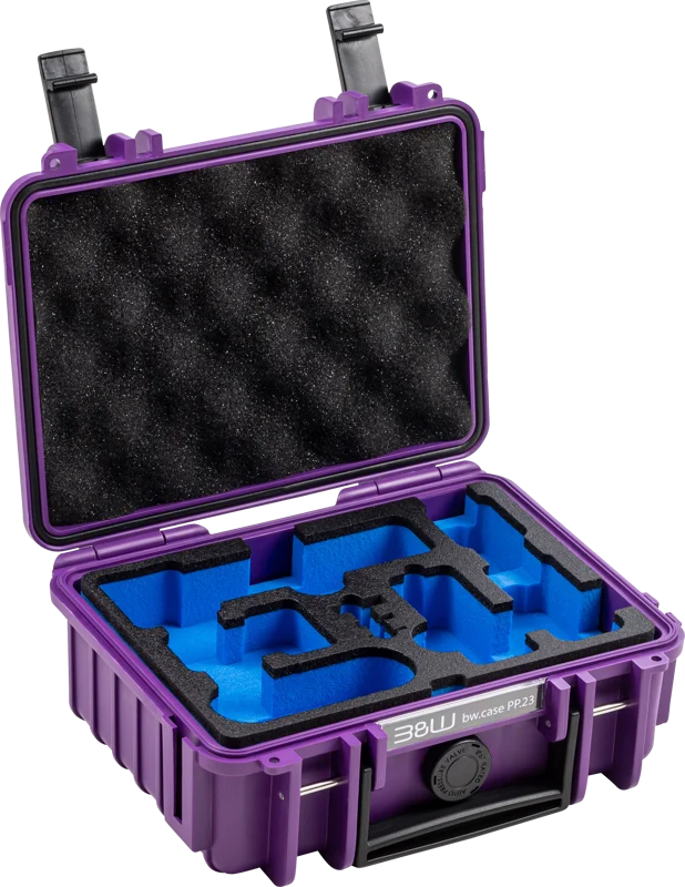 B&W Outdoor Cases BW Outdoor Case Type 500 for DJI Osmo Pocket 3 Creator Combo, Purple