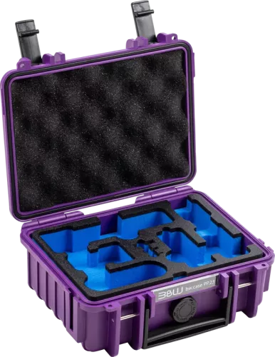 B&W Outdoor Cases BW Outdoor Case Type 500 for DJI Osmo Pocket 3 Creator Combo, Purple