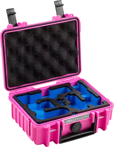 B&W Outdoor Cases BW Outdoor Case Type 500 for DJI Osmo Pocket 3 Creator Combo, Pink