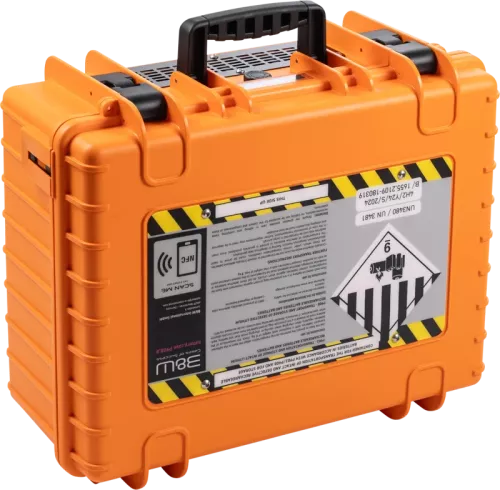 B&W Outdoor Cases BW Outdoor Battery.case 908.8. Transport & Storage of defective lithium batteries, orange