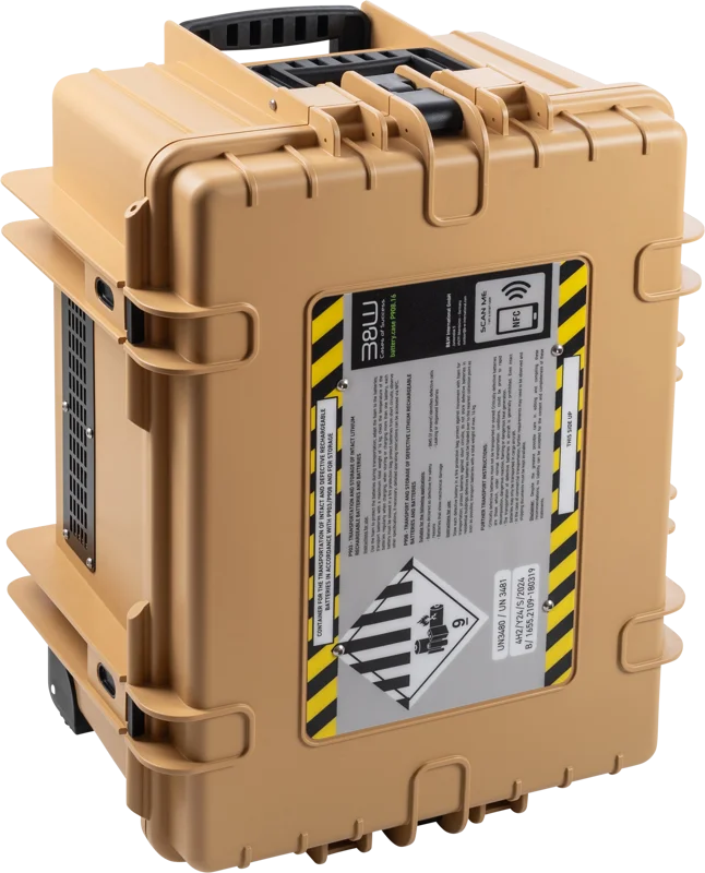 B&W Outdoor Cases BW Outdoor Battery.case 908.16. Transport & Storage of defective lithium batteries, desert tan