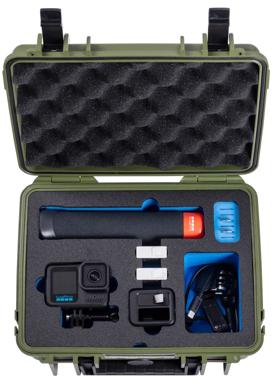B&W Outdoor Cases BW Outdoor Action Case Type PP.41 I for GoPro HERO 13 (fits GoPro 9-13), bronze green