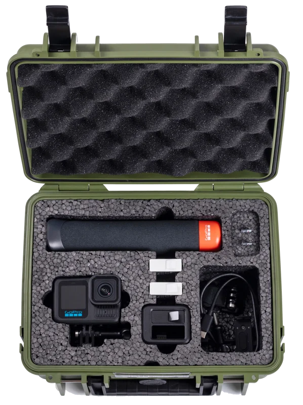 B&W Outdoor Cases BW Outdoor Action Case Type PP.41 I for GoPro HERO 13AP (fits GoPro 9-13AP), bronze green