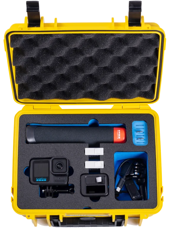 B&W Outdoor Cases BW Outdoor Action Case Type PP.66 I for GoPro HERO 13 (fits GoPro 9-13), yellow