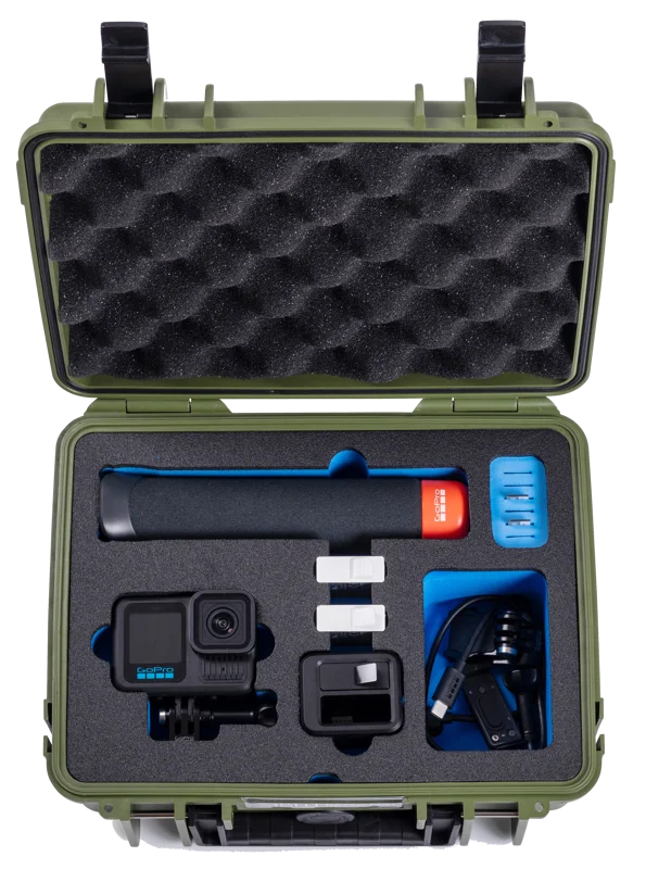 B&W Outdoor Cases BW Outdoor Action Case Type PP.66 I for GoPro HERO 13 (fits GoPro 9-13), bronze green