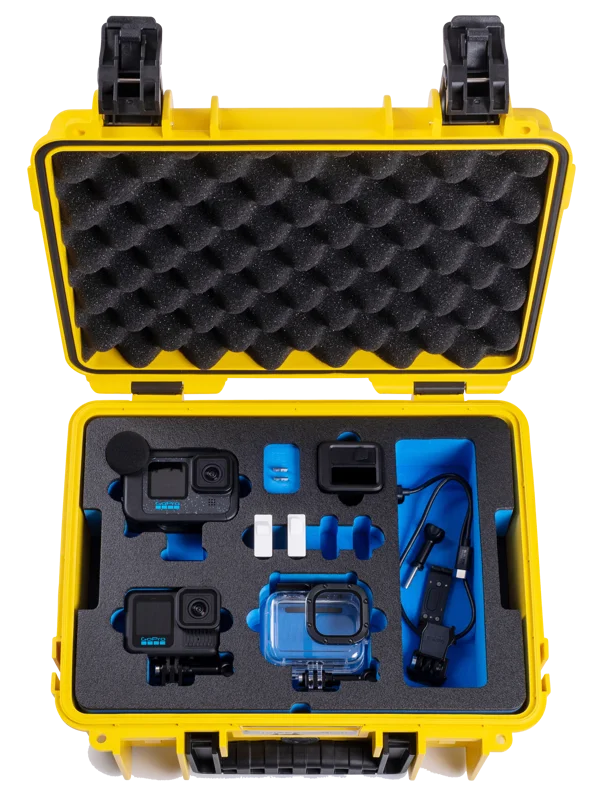 B&W Outdoor Cases BW Outdoor Action Case Type PP.117 I for GoPro HERO 13 (fits GoPro 9-13), yellow