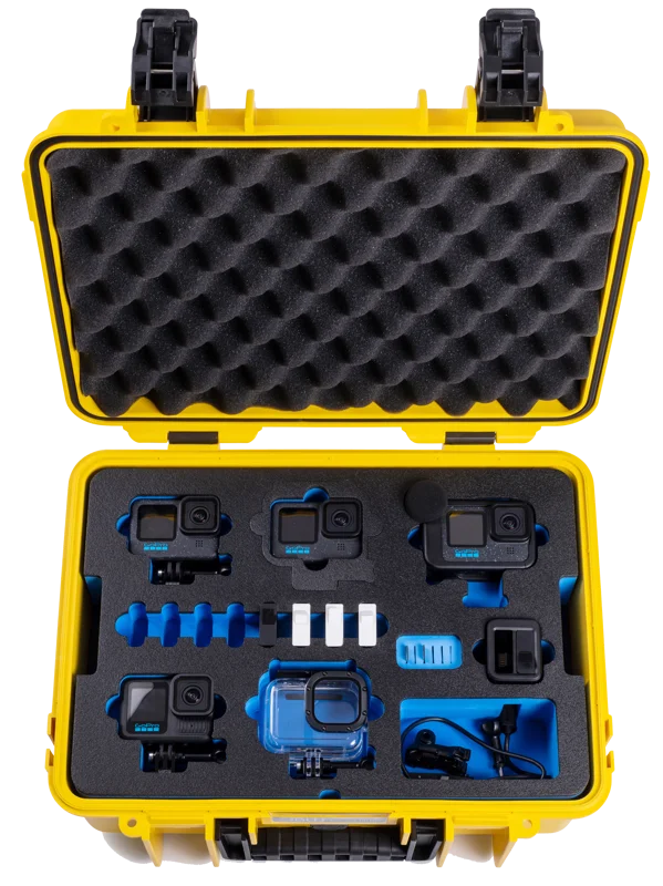B&W Outdoor Cases BW Outdoor Action Case Type PP.166 I for GoPro HERO 13 (fits GoPro 9-13), yellow