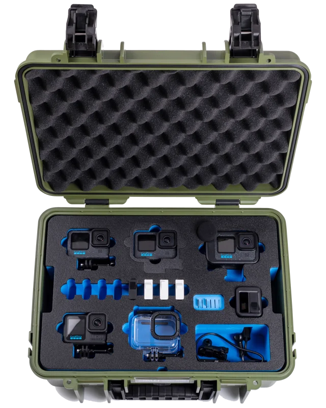 B&W Outdoor Cases BW Outdoor Action Case Type PP.166 I for GoPro HERO 13 (fits GoPro 9-13), bronze green