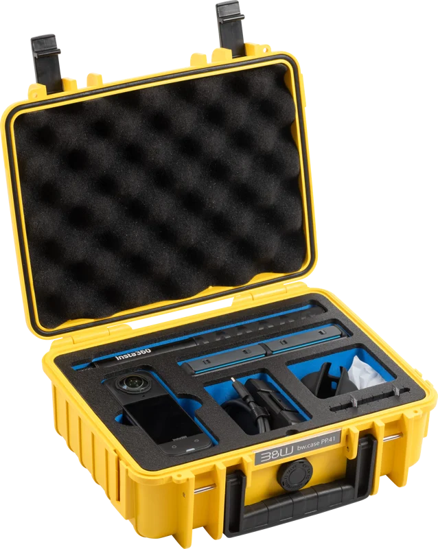 B&W Outdoor Cases BW Outdoor Case Type 1000 for Insta360 X4 / Insta360 X5, yellow