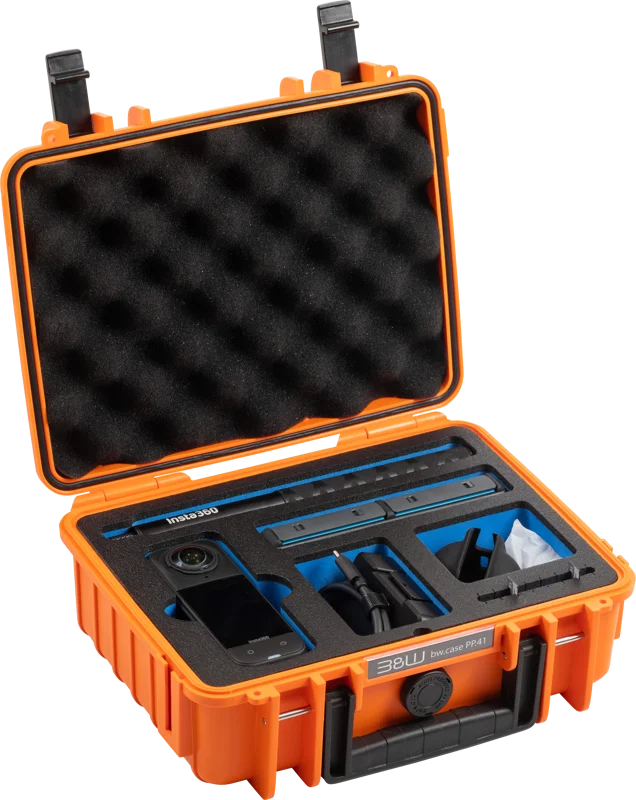 B&W Outdoor Cases BW Outdoor Case Type 1000 for Insta360 X4 / Insta360 X5, orange