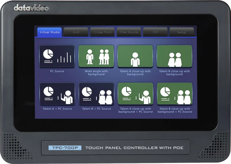 Datavideo TPC-700P Multifunctional touchpanel with PoE