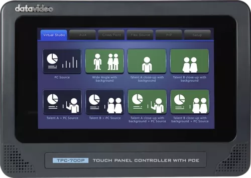Datavideo TPC-700P Multifunctional touchpanel with PoE