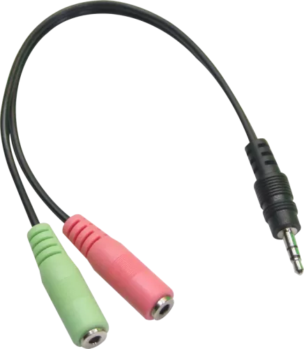 Datavideo CB-17 3,5mm jack to Headphone/Mic adapter