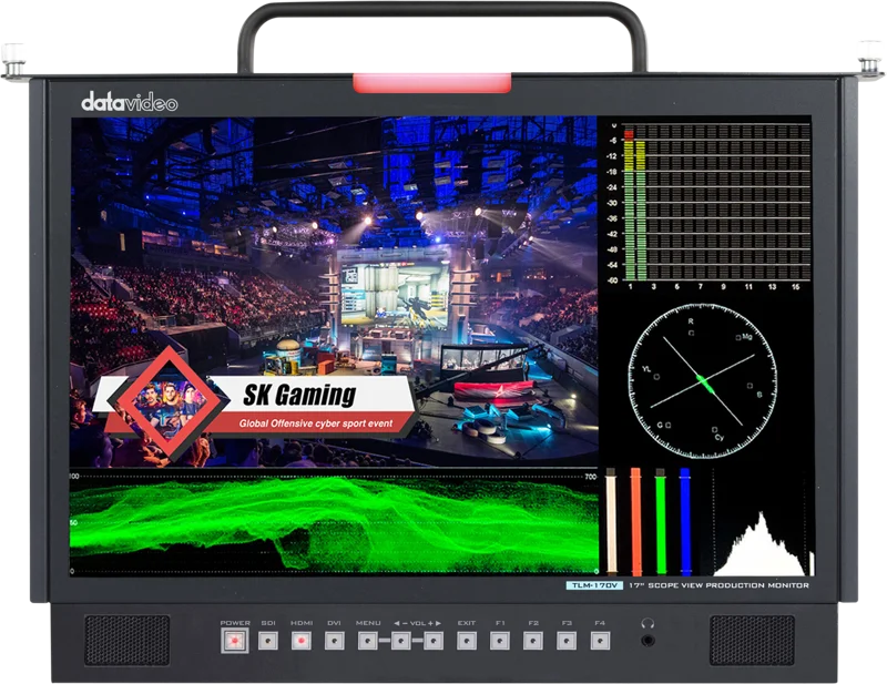 Datavideo TLM-170VM Monitor w WFM/Vector scope (1U tray)