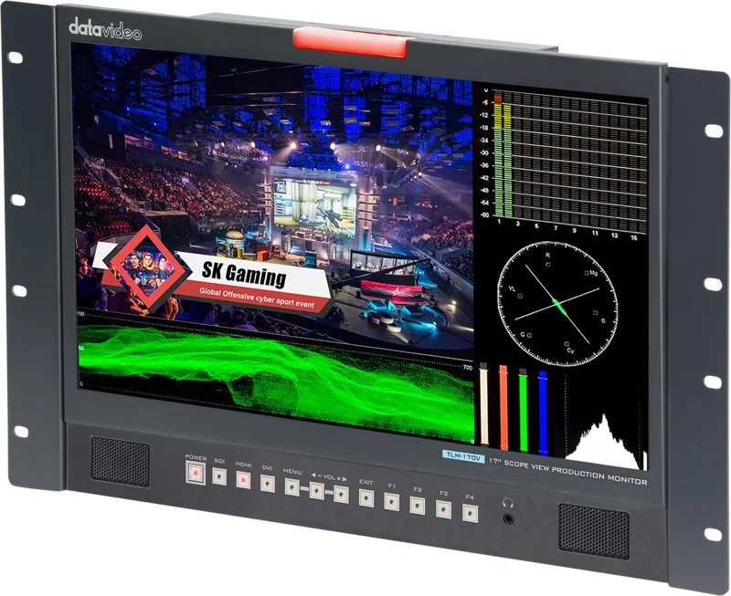 Datavideo TLM-170VR Monitor w WFM/Vector scope (7U mnt)