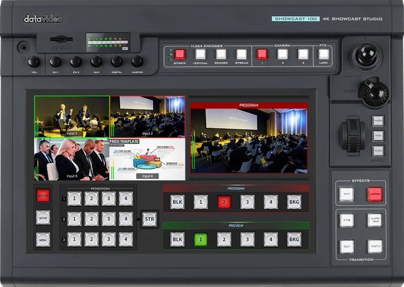 Datavideo Showcast-100 4K 4-input touchpanel production unit