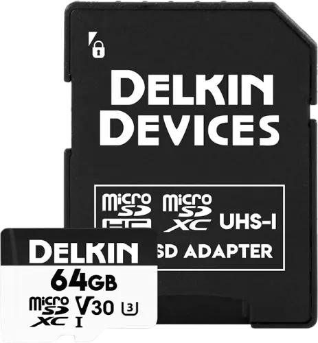 Delkin microSDXC Trail Cam Hyperspeed R100/W75 (V30) 64GB