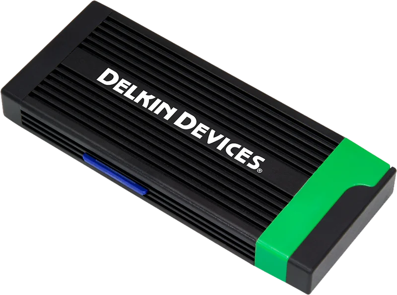 Delkin Cardreader CFexpress Type B & SD UHS-II (Type C to C & Type C to A Cables)