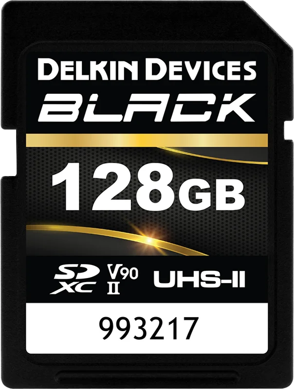 Delkin SDXC BLACK Rugged UHS-II R300/W250 (V90) 128GB (new)