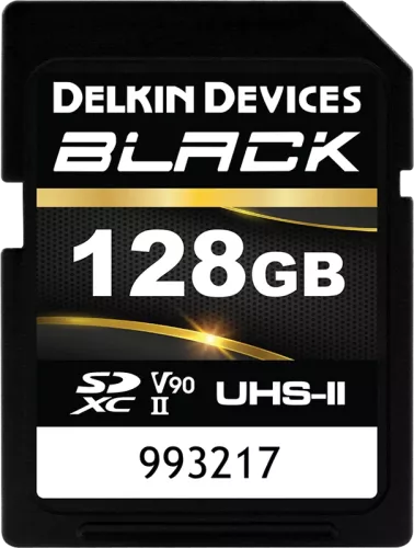 Delkin SDXC BLACK Rugged UHS-II R300/W250 (V90) 128GB (new)