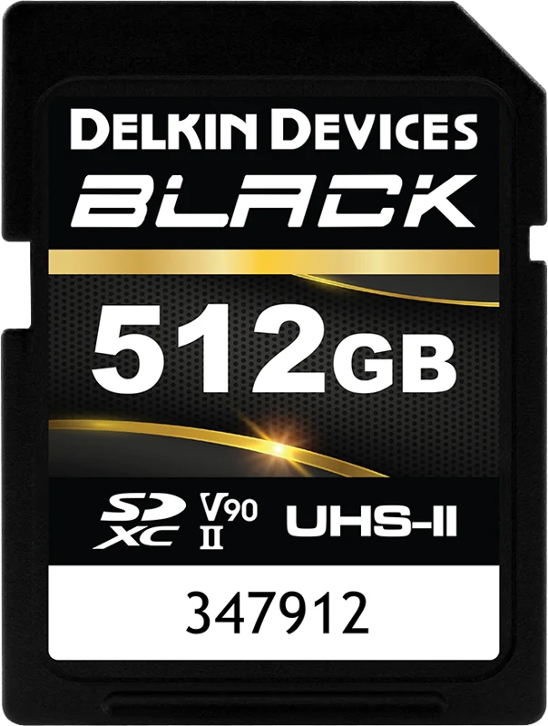 Delkin SDXC BLACK Rugged UHS-II R300/W250 (V90) 512GB (new)