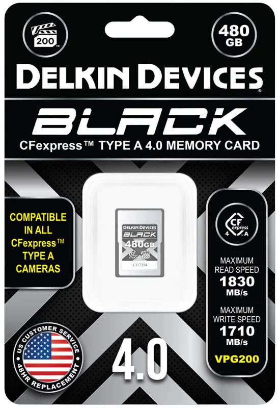 Delkin CFexpress 4.0 BLACK | Type A | VGP200, R1830/W1710 (Type A | 4.0) 480GB