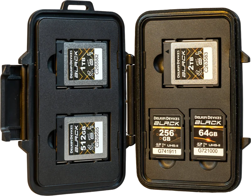 Delkin Weather Resistant Case for CFexpress Type B (Tote for 3xCFexpress Type B/2xSD & 2xmicroSD)