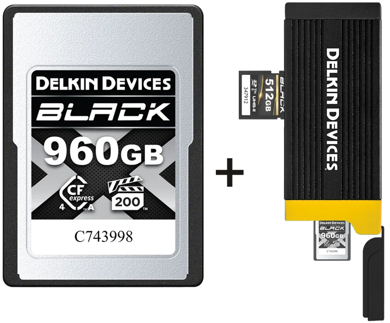 Delkin CFexpress 4.0 BLACK | Type A | VGP200, R1830/W1740 I 960GB including cardreader