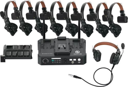 Hollyland Solidcom C1 Pro  Wireless Intercom System with 8 ENC headsets with Hub Station