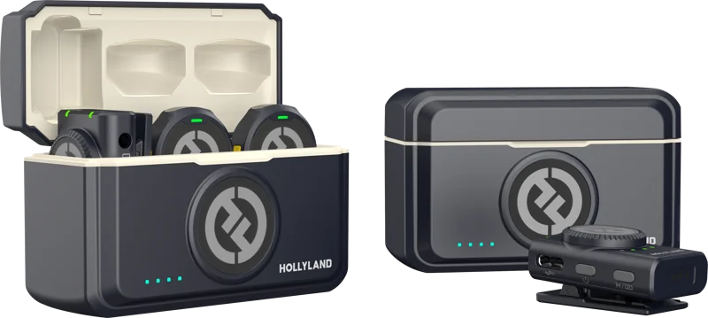 Hollyland Lark M2 Combo - Wireless Lavalier Microphone (Duo,ShineCharcoal)