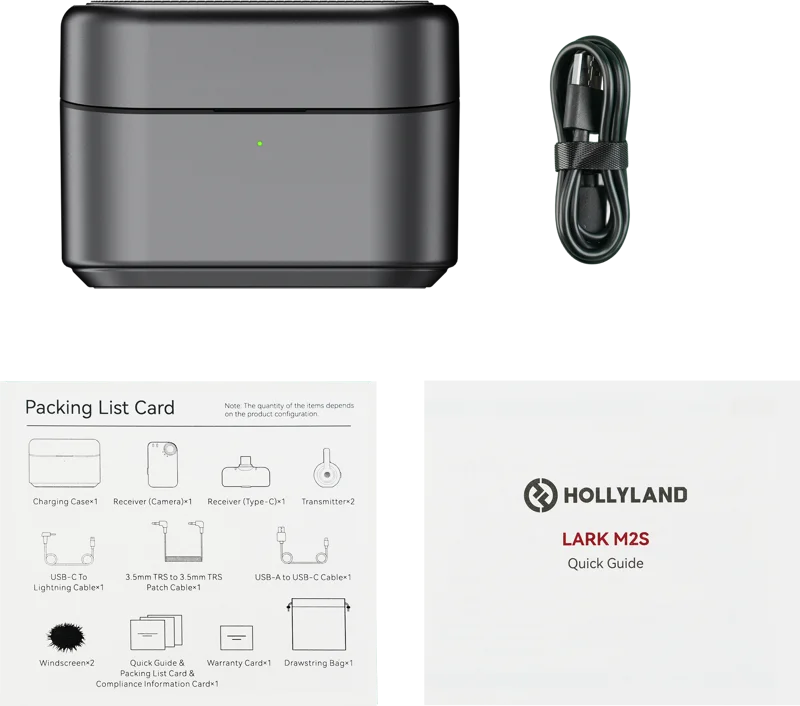 Hollyland LARK M2S Combo Version Charging Case (Space Gray) Fit for Lark M2S