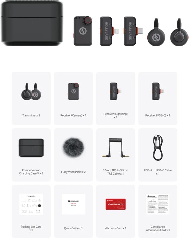 Hollyland Lark M2S  Ultimate Combo Wireless Microphone