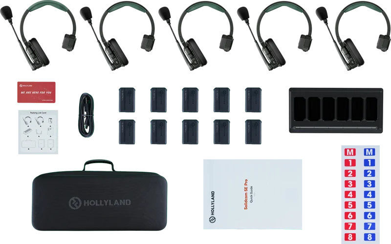 Hollyland Solidcom SE Pro- 5 Person Noise Cancelling Headset Intercom