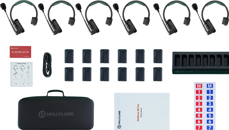 Hollyland Solidcom SE Pro- 6 Person Noise Cancelling Headset Intercom