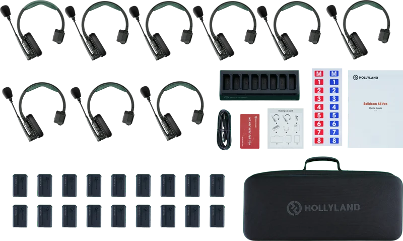 Hollyland Solidcom SE Pro- 9 Person Noise Cancelling Headset Intercom