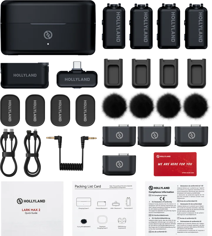 Hollyland LARK MAX 2 Combo 4-Person Version with Camera RX + USB-C RX