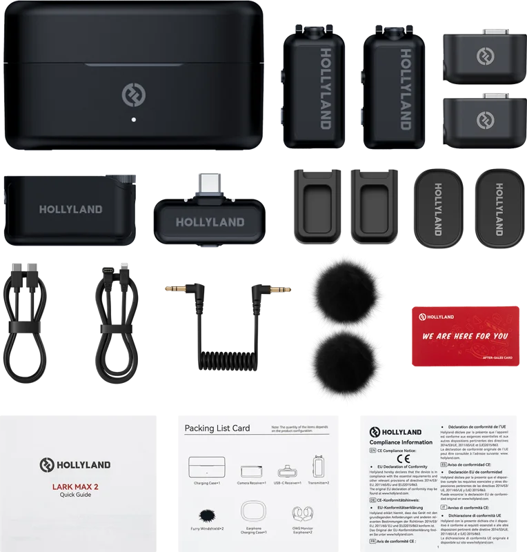 Hollyland LARK MAX 2 Combo with Camera RX + USB-C RX