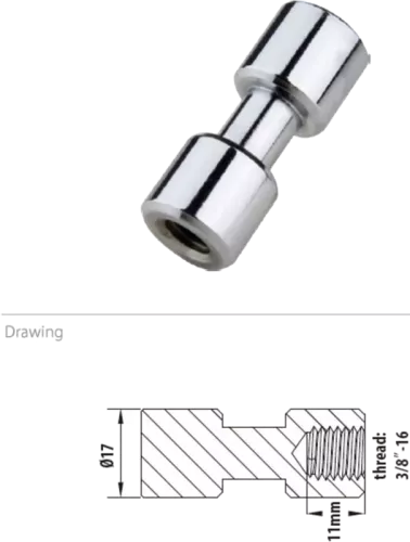 Kupo KS-013FS 17mm Spigot, Chrome-Plated 3/8"""" Female Threaded