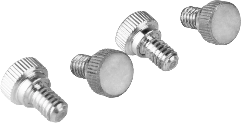 Kupo KS-363 1/4""""-20*10mm Steel Thumb Screw, Knurled Head (Set of 4)