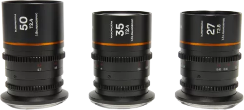 Laowa Nanomorph S35 Prime 3-Lens Bundle  (27mm, 35mm, 50mm) (Amber) - Nikon Z