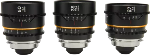 Laowa Nanomorph S35 Prime 3-Lens Bundle  (27mm, 35mm, 50mm) (Amber) - Arri PL/Canon EF