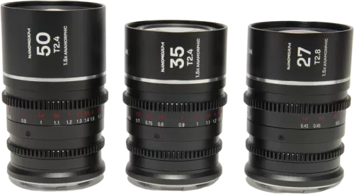 Laowa Nanomorph S35 Prime 3-Lens Bundle  (27mm, 35mm, 50mm) (Silver) - Sony E