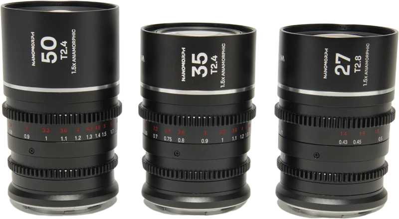 Laowa Nanomorph S35 Prime 3-Lens Bundle  (27mm, 35mm, 50mm) (Silver) - MFT