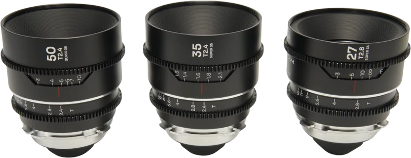 Laowa Nanomorph S35 Prime 3-Lens Bundle  (27mm, 35mm, 50mm) (Silver) - Arri PL/Canon EF