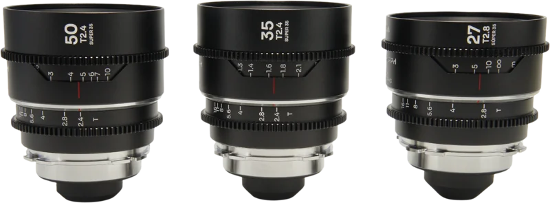 Laowa Nanomorph S35 Prime 3-Lens Bundle  (27mm, 35mm, 50mm) (Silver) - Arri PL/Canon EF