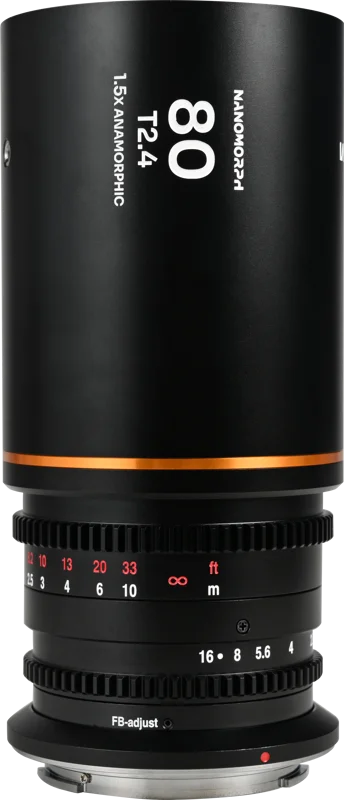 Laowa Nanomorph 80mm T2.4 1.5X S35 (Amber) - Fuji X