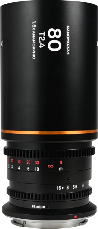 Laowa Nanomorph 80mm T2.4 1.5X S35 (Amber) - Canon RF