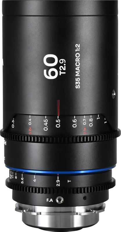 Laowa Nanomorph 60mm T2.9 1.5X S35 Macro 1:2 (Blue) - Arri PL/Canon EF