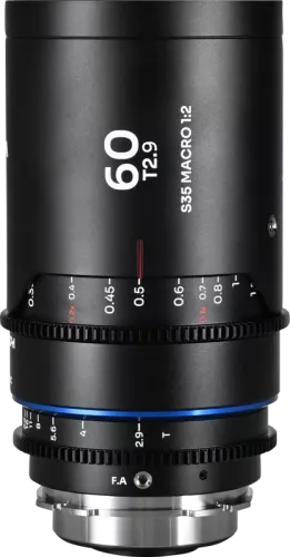 Laowa Nanomorph 60mm T2.9 1.5X S35 Macro 1:2 (Blue) - Arri PL/Canon EF
